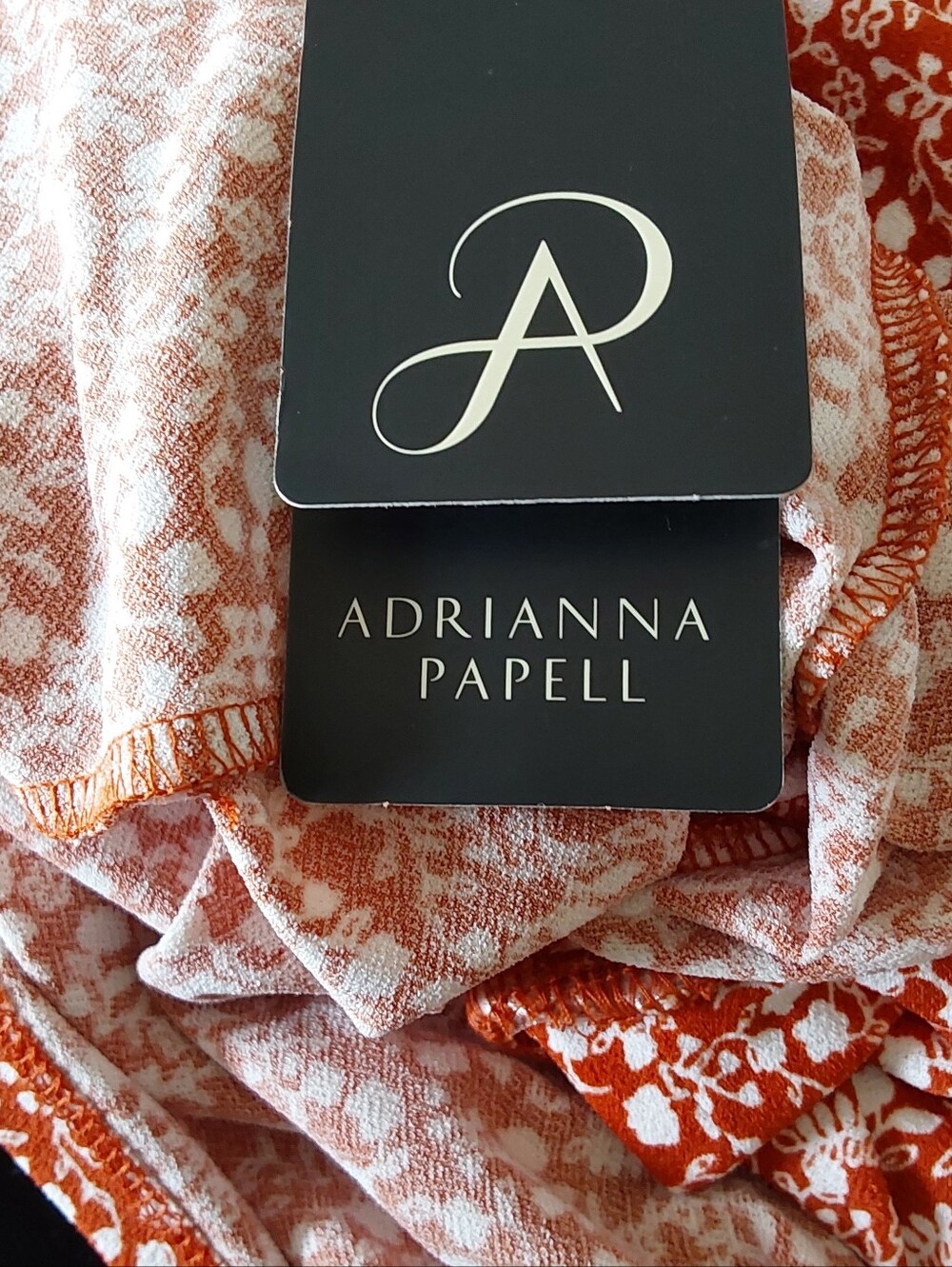 Adrianna Papell Coral Printed Puff-Sleeve Blouse - Picture 6 of 6